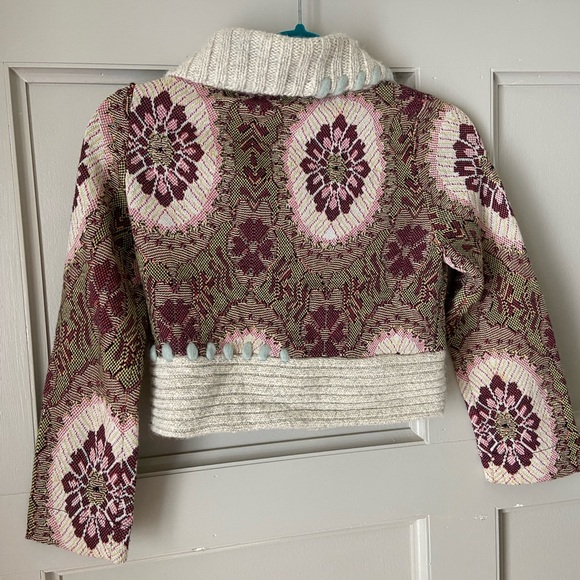 Anthropologie / Sleeping on Snow - Floral Knit Button-Up Sweater - Picture 3 of 7